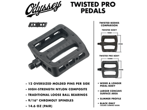 Odyssey Twisted Pro Plastic BMX Pedals