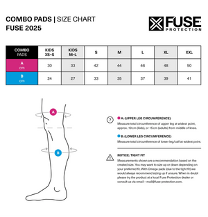Fuse Echo 125 Knee Combo Pads - RampFest Indoor Skate Park Melbourne