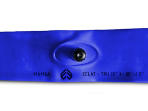 Blue Mamba Eclat TPU inner tube with branding on a white background