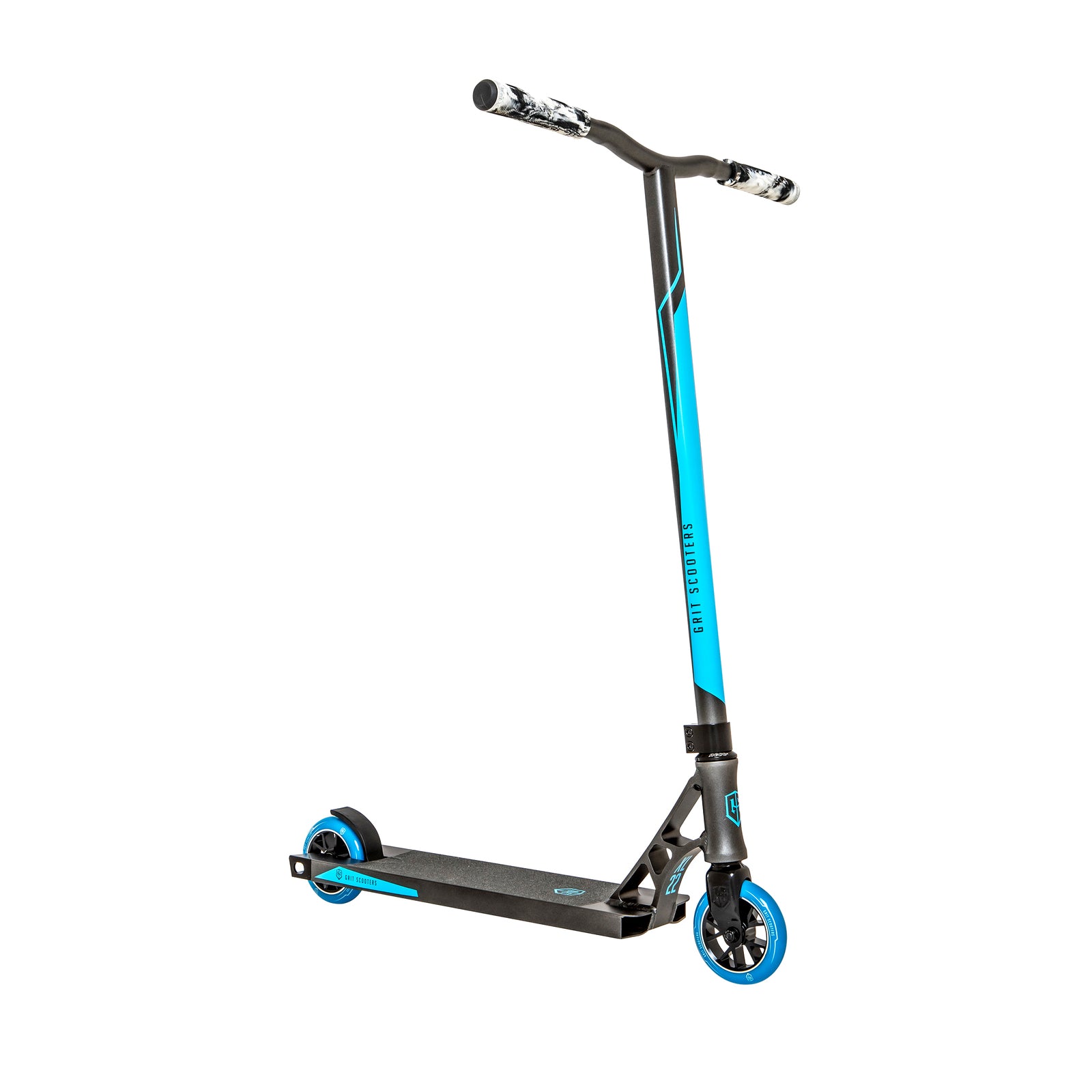 Grit ELITE XL scooter Silver with Blue Right Side