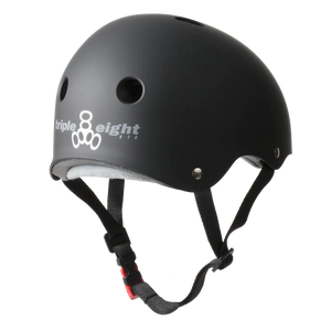 Triple 8 THE Certified Helmet SS Black Rubber - RampFest Indoor Skate Park Melbourne