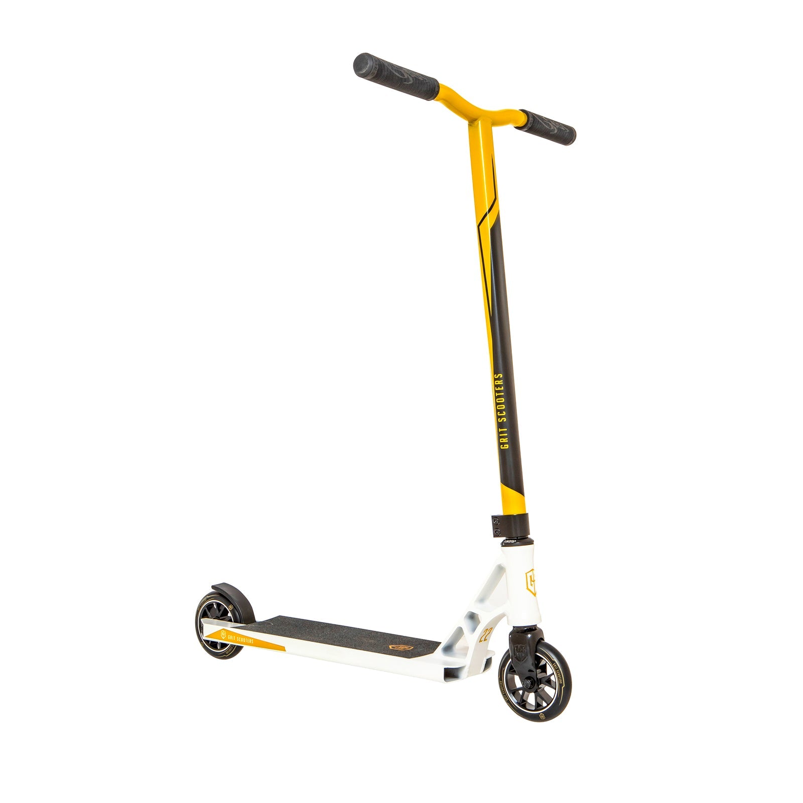 Grit Elite 2023 Park Scooter Complete - White/Black/Gold (minor cosmetic damage)