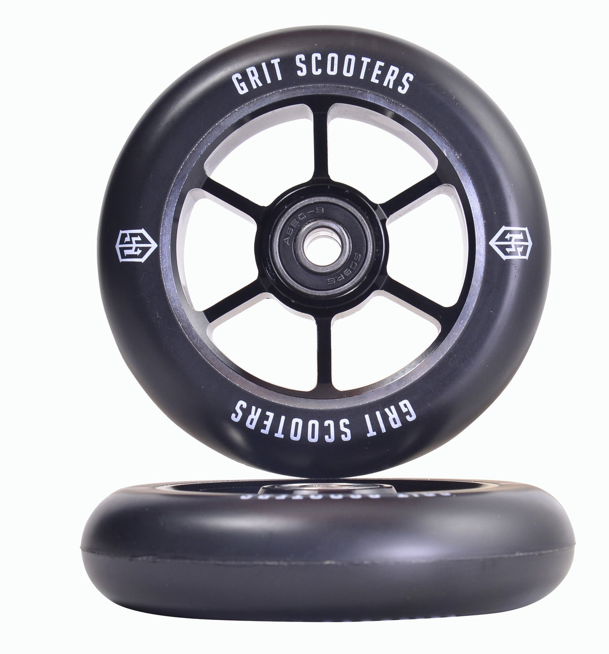 Grit 100mm wheels - Black/Black