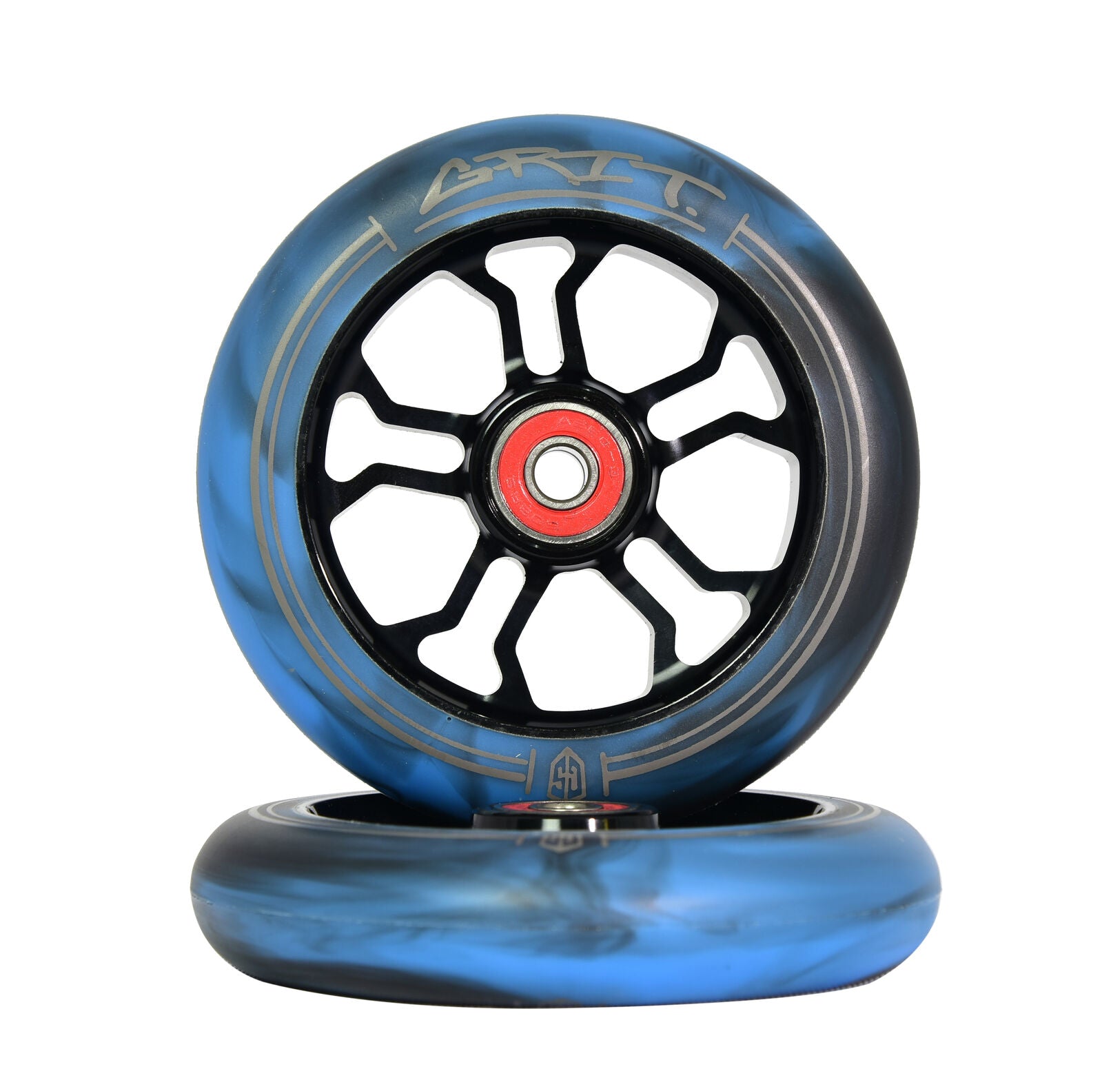 Grit 110mm Wheel Black/Blue Black Swirl