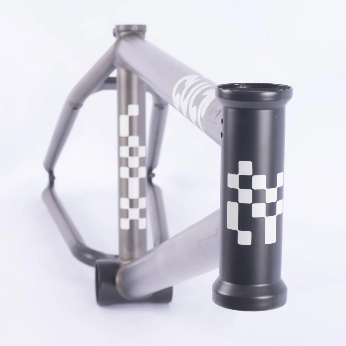 Cult Shorty Killian Roth V2 BMX Frame - Phosphate Raw headtube