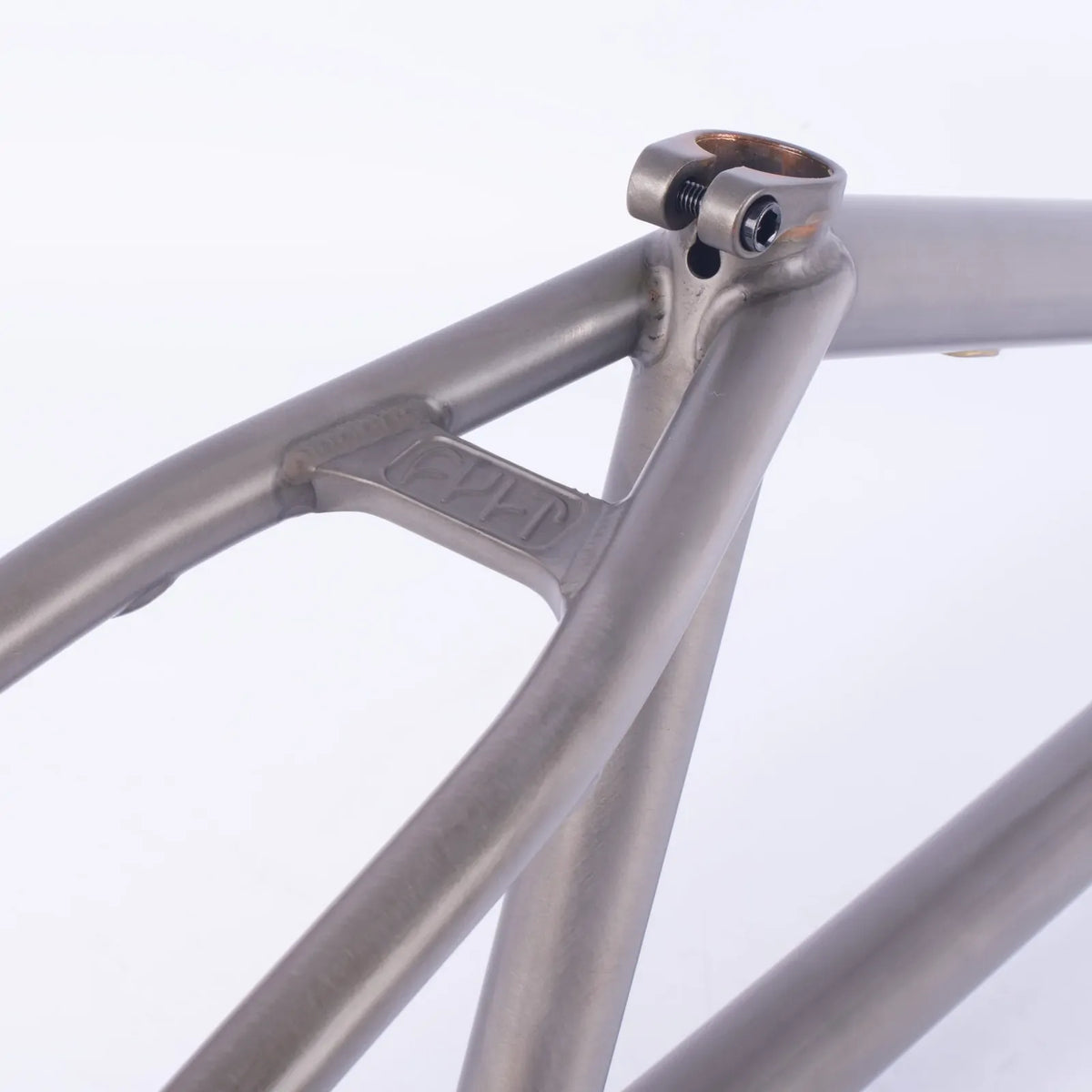 Cult Shorty Killian Roth V2 BMX Frame - Phosphate Raw seat clamp