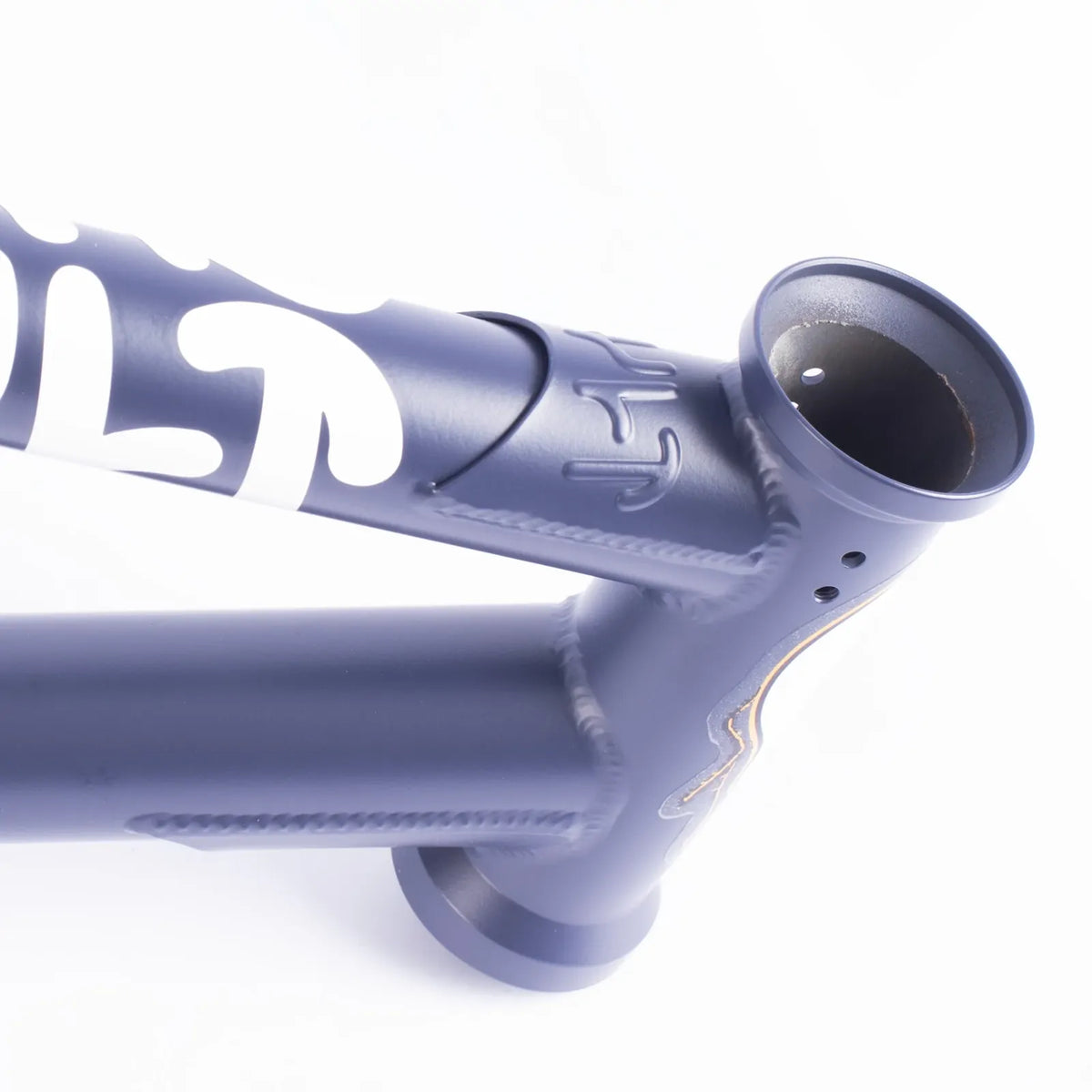 Cult Shorty V2 BMX Sumn Lite Frame - Eddie Cuellar Colourway Navy Blue headtube
