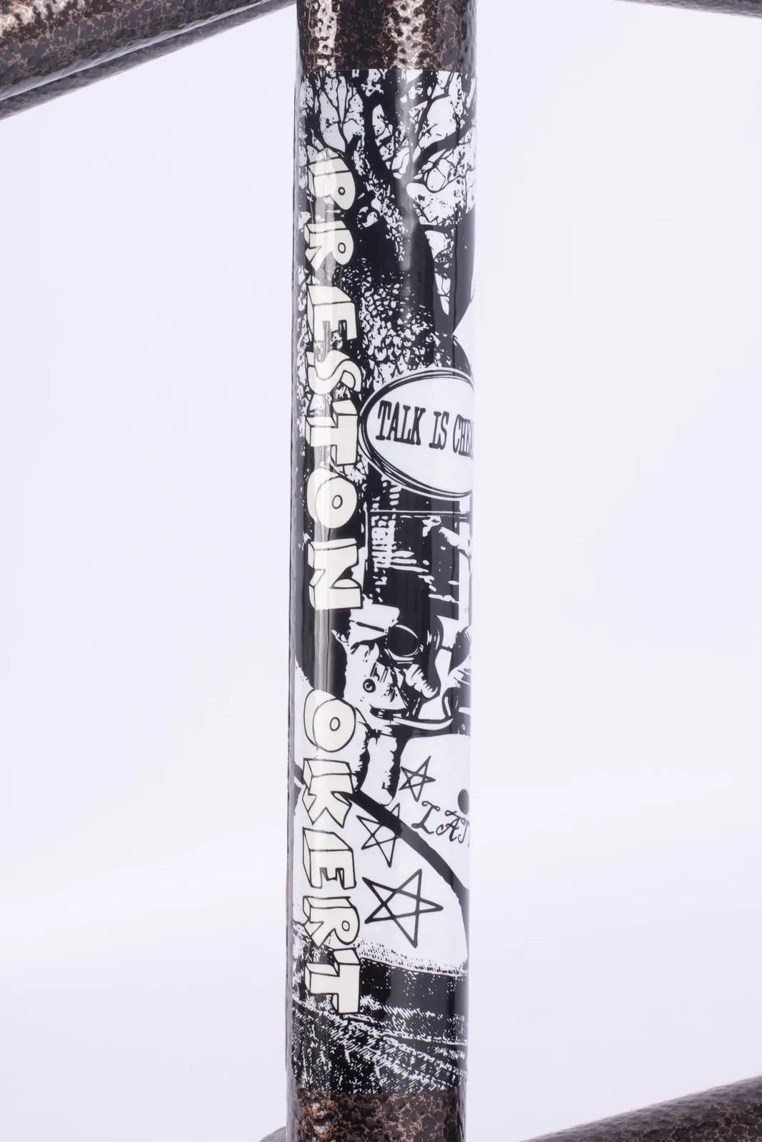 Cult BMX Corey Walsh Frame - Preston Okert Colourway Copper Vein graphic closeup