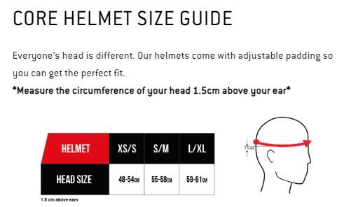 Core Action Sports Helmet - Black