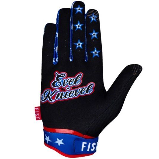 Fist Knievel Black Gloves - Youth