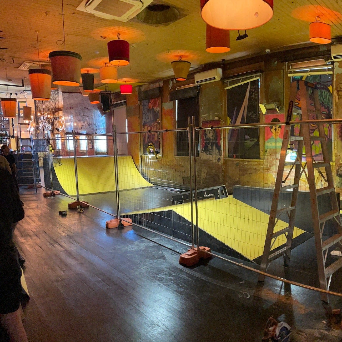 Custom Skate Ramp Install at Revolver Upstairs in Melbourne, built and managed by RampFest.