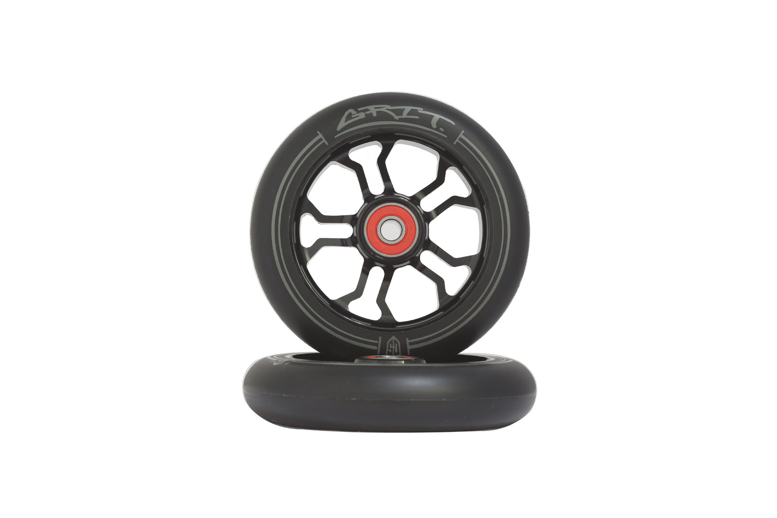Grit 10R Wheels - 110x24mm Black/Black PU (Pair) - RampFest Indoor Skate Park Melbourne