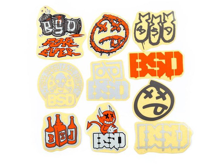 BSD BMX Sticker Kit - 10 Pack | Shop BMX online at RampFest Indoor Skatepark