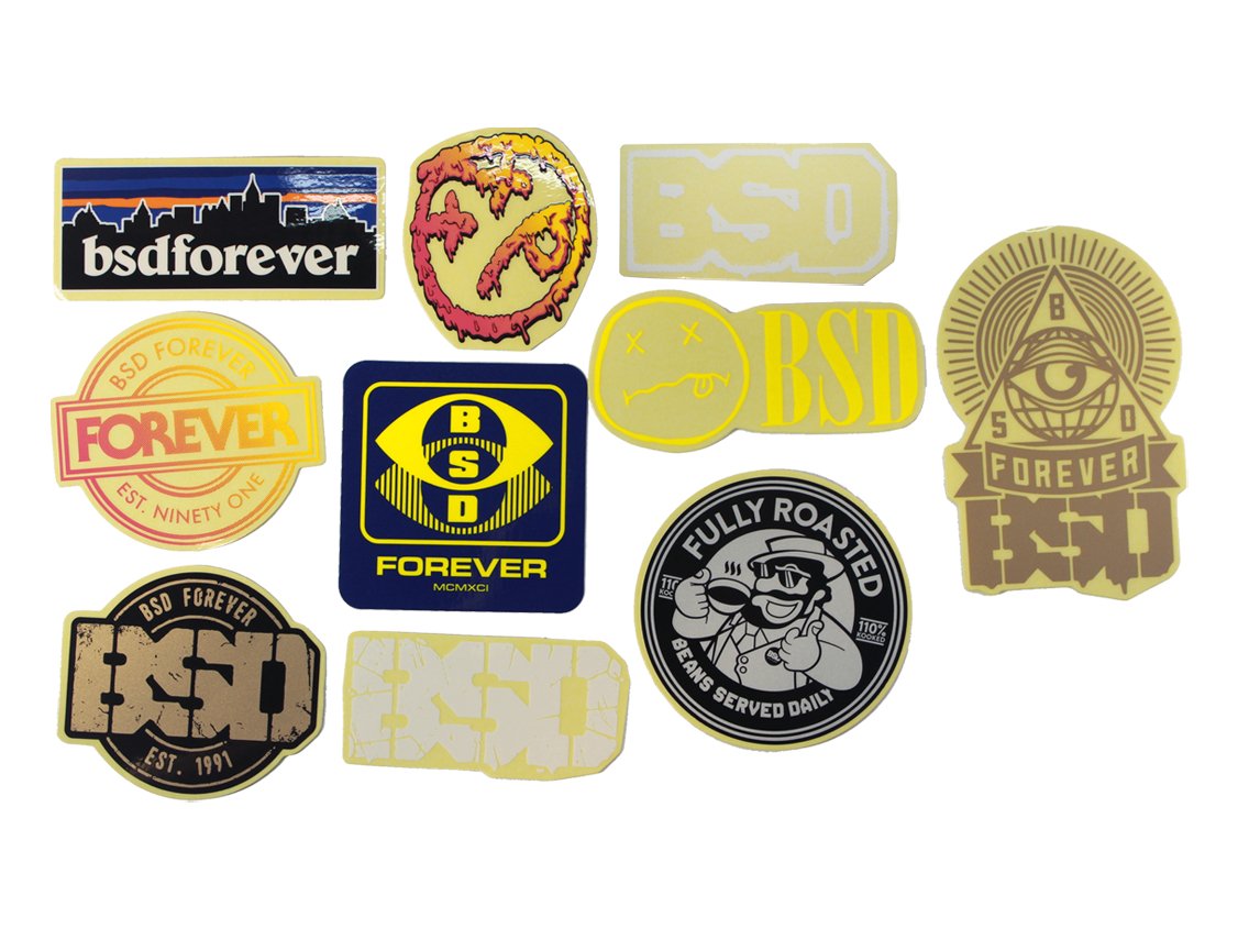 BSD BMX Sticker Kit - 10 Pack | Shop BMX online at RampFest Indoor Skatepark