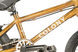 Colony Horizon 14" Freestyle BMX Bike - Gold - Frame, Sprocket & Seat View