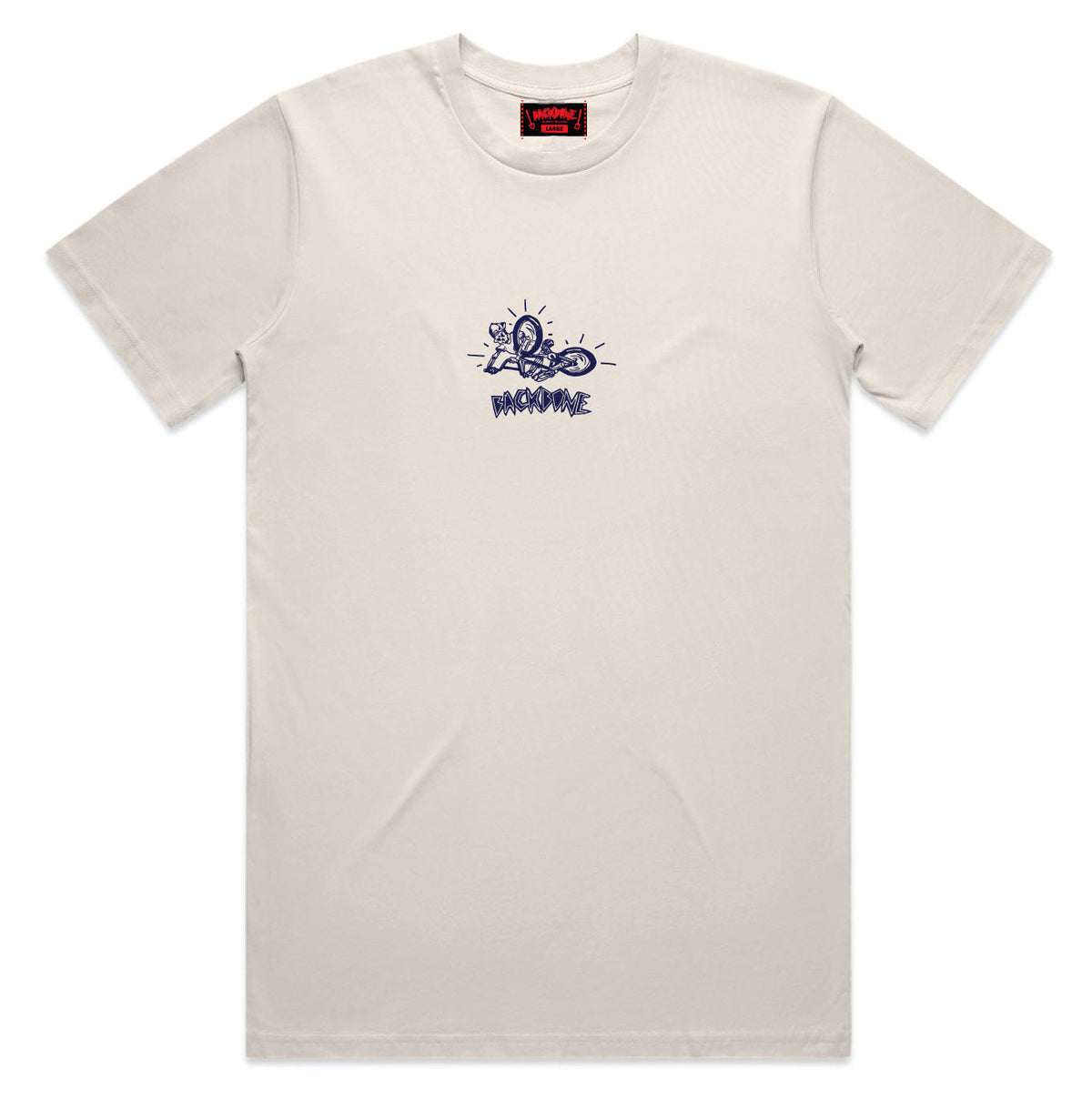 Backbone BMX Fold 'N' Hold T-Shirt - Bone Grey