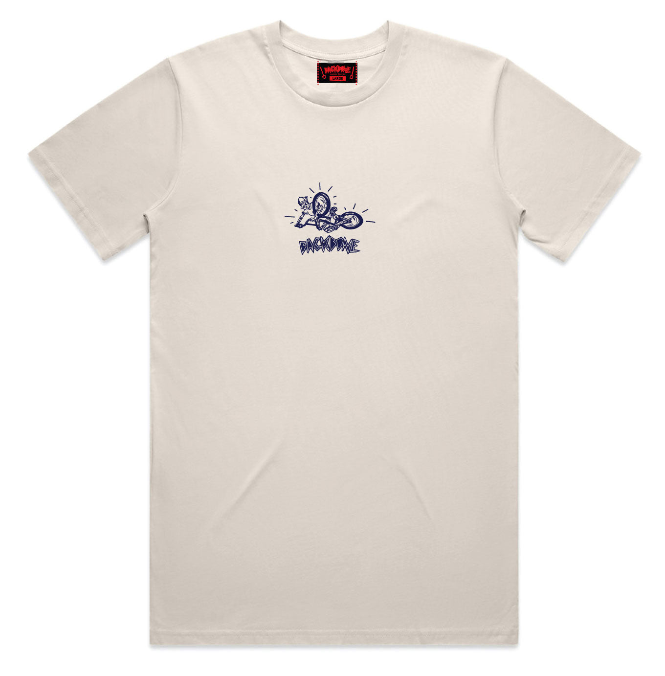 Backbone BMX Fold 'N' Hold T-Shirt - Bone Grey