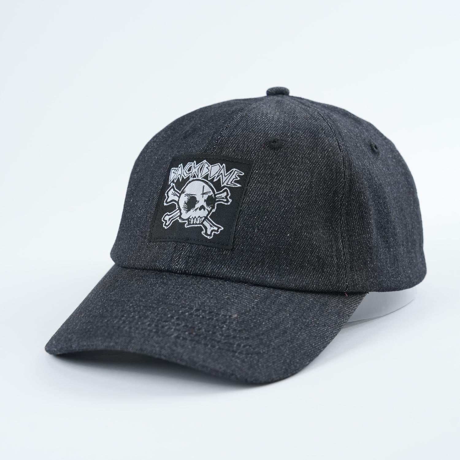 Backbone BMX Real Deal 6 Panel Hat - Indigo Black Denim