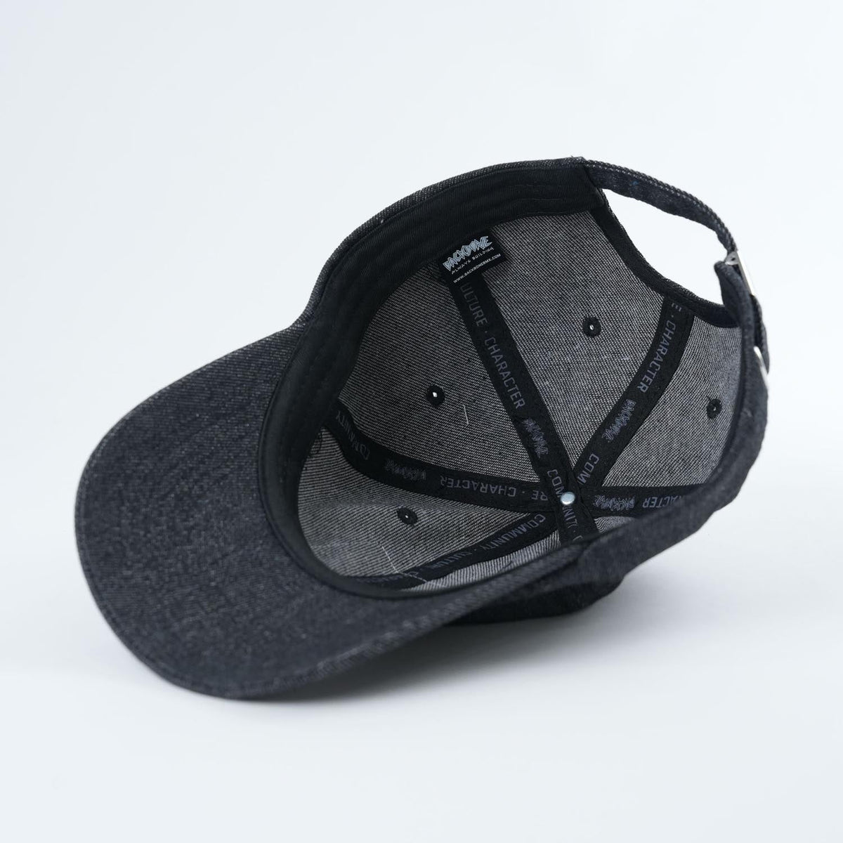 Backbone BMX Real Deal 6 Panel Hat - Indigo Black Denim