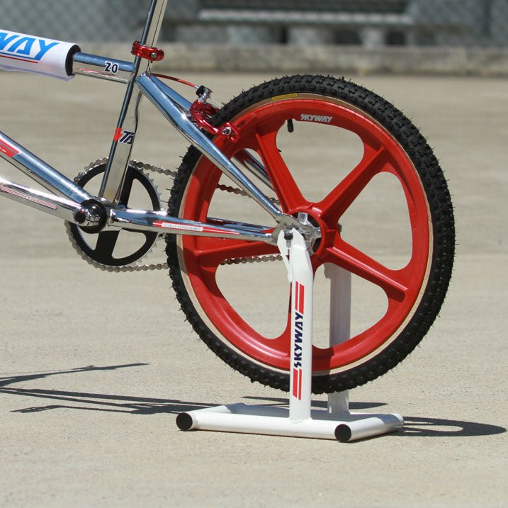 Skyway BMX Stand - Stolz BMX Bike Stand | RampFest Indoor Skatepark Skyway BMX Stand - Stolz BMX Bike Stand | RampFest Indoor Skatepark