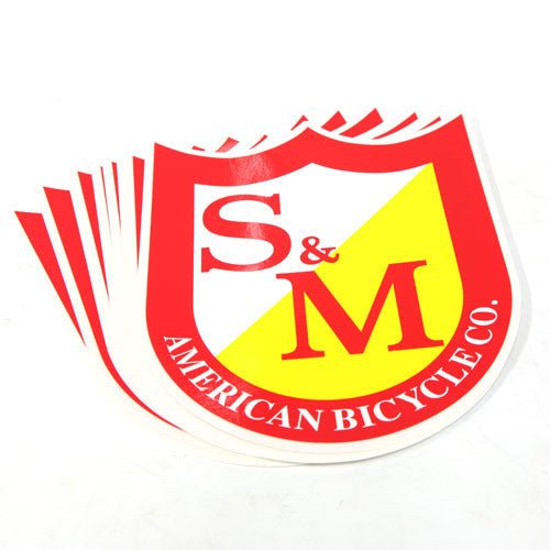 S&M Big Shield Sticker | Shop BMX online at RampFest Indoor Skatepark
