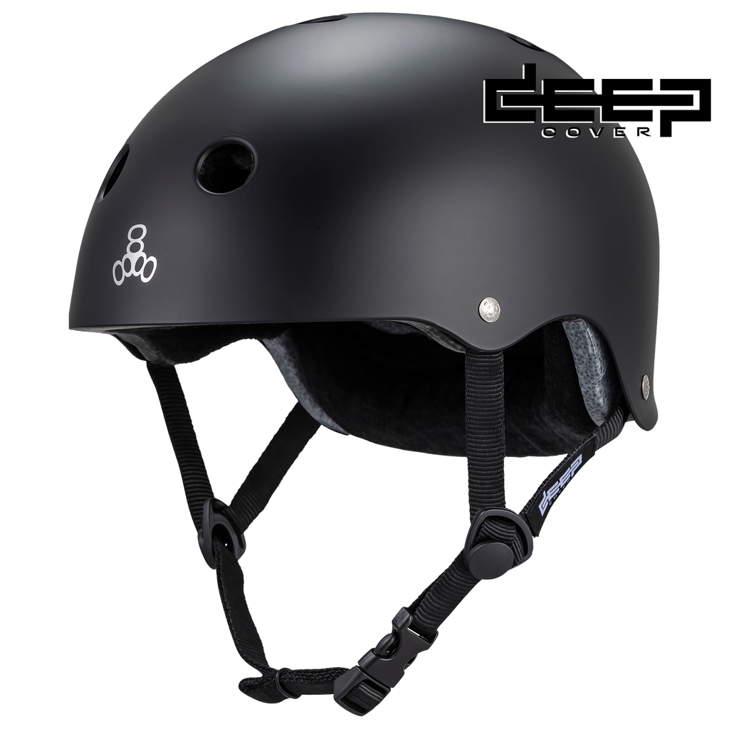 Triple 8 Deep Cover Helmet - Black Matte