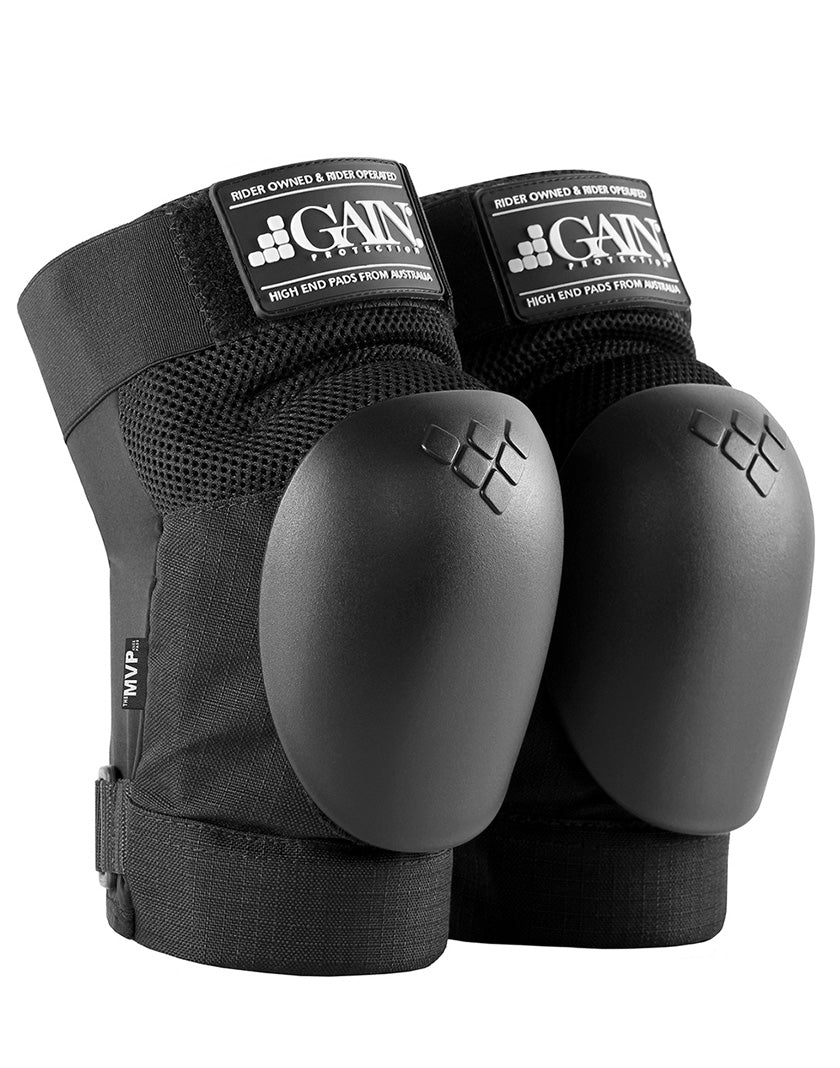 Gain Protection MVP Knee Pads - Black Caps