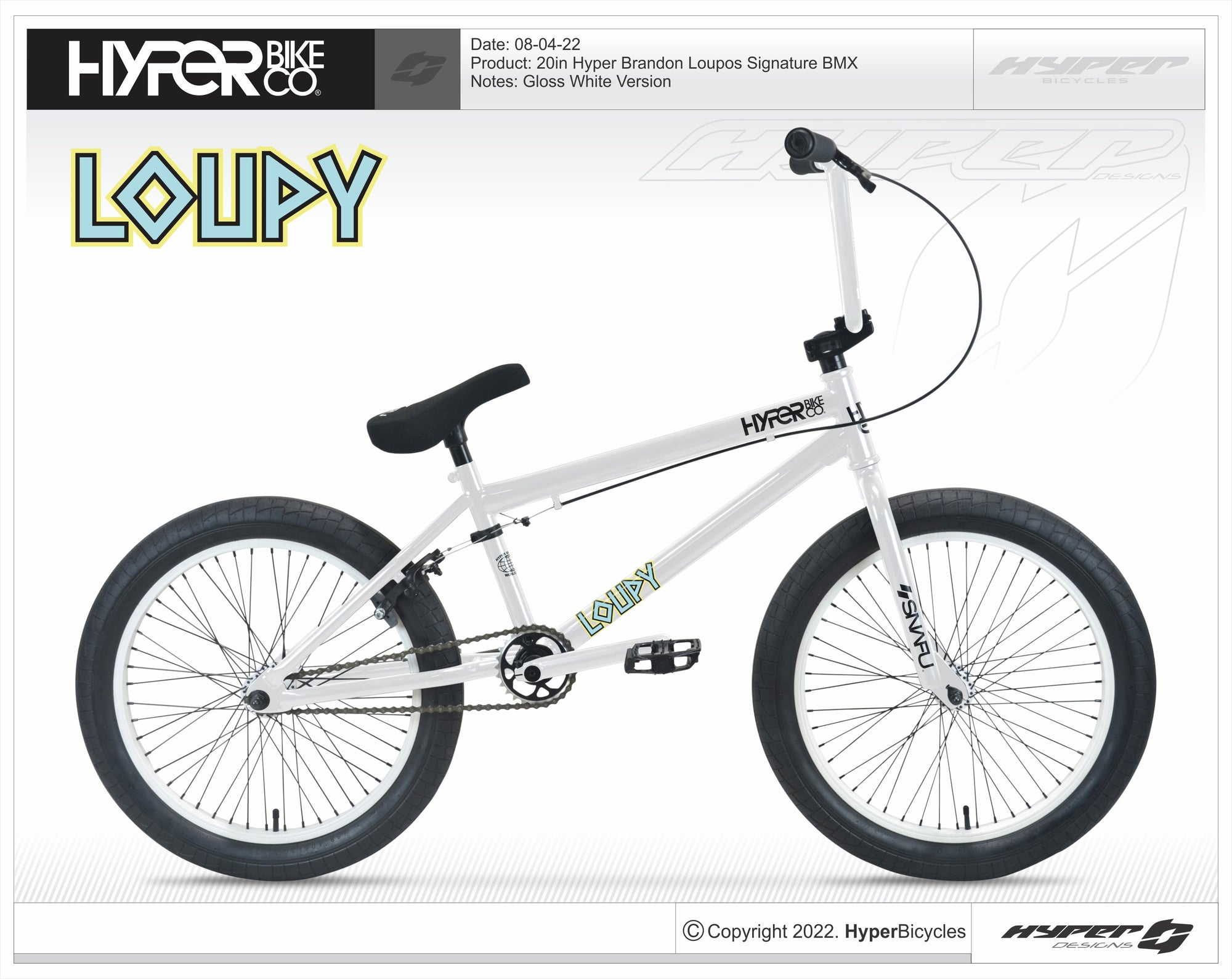 Hyper Brandon Loupos Signature Complete BMX Bike