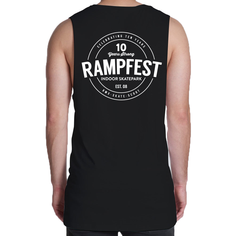 Youth Rampfest 10 Year Anniversary Tank - Black/White