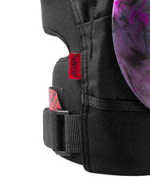 GAIN Protection THE SHIELD Hard Shell Knee Pads - Purple/Black Swirl Caps